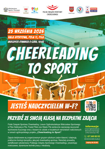Zapraszamy na bezpłatne warsztaty z cheerleadingu