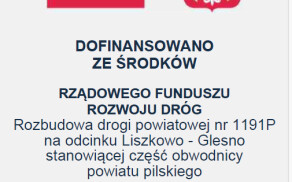Blisko finału przebudowy drogi powiatowej Liszkowo – Glesno