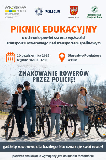 Piknik edukacyjny ze znakowaniem rowerów. Zapraszamy!
