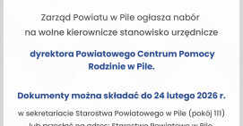 Nabór na stanowisko dyrektora PCPR w Pile