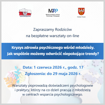 Warsztaty dla rodziców nt. zdrowia psychicznego dzieci
