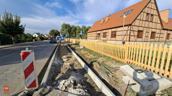Budowa chodnika w Osieku nad Notecią
