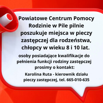 Potrzebna rodzina zastępcza dla dwóch małych braci