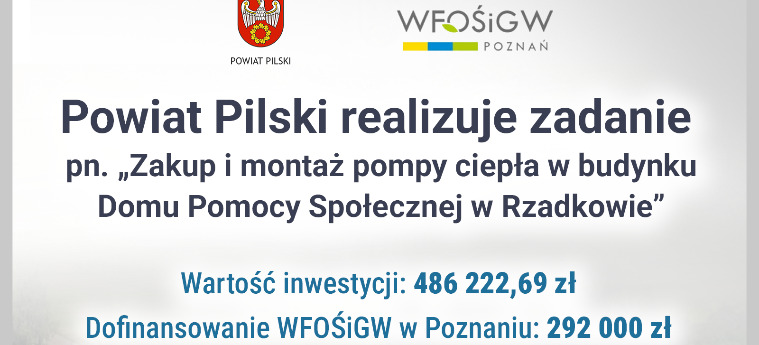 Pompy ciepła w DPS w Rzadkowie