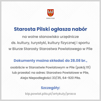 Nabór do pracy w Starostwie