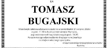 Pożegnanie Tomasza Bugajskiego, byłeg...