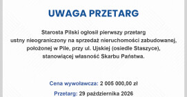 Sprzedaż nieruchomości przy ul. Ujskiej w Pile