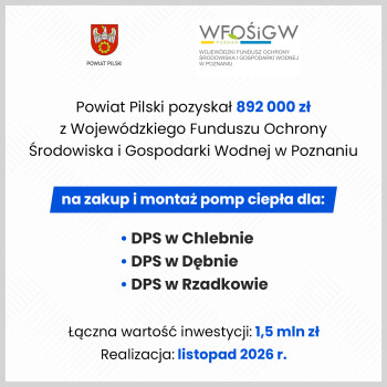 Prawie 900 tysięcy na pompy ciepła dla DPS-ów