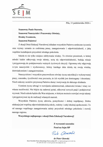 Poseł na Sejm Piotr Głowski