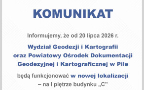 Zmiana siedziby Wydziału Geodezji i Kartografii