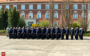 Uroczyste zakończenie szkolenia policyjnego w Pile