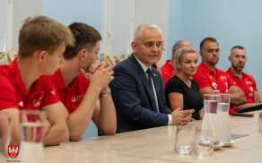 Mistrzowie Europy z wizytą u Starosty Pilskiego
