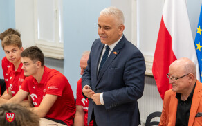 Mistrzowie Europy z wizytą u Starosty Pilskiego