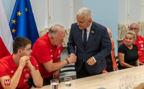 Mistrzowie Europy z wizytą u Starosty Pilskiego