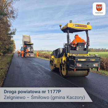 Nowa nakładka na drodze Zelgniewo - Śmiłowo