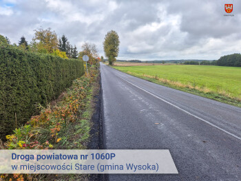 Nowa nawierzchnia na drodze powiatowej w m. Stare