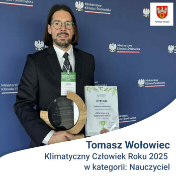 Nauczyciel z Piły Klimatycznym Człowiekiem Roku 2025