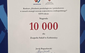 Zespół Szkół w Łobżenicy nagrodzony w wojewódzkim konkursie
