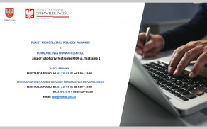 Harmonogram  i Lista jednostek nieodpłatnego poradnictwa prawnego