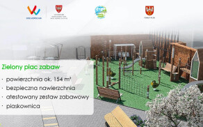 Zielony Plac Zabaw - błękitno-zielona rewitalizacja terenu Wyrzyskiej Kolejki Powiatowej w Białośliwiu