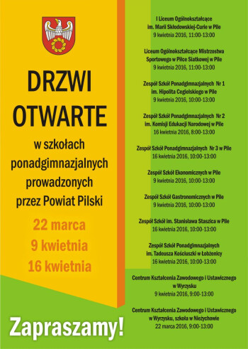 Poznaj ofertę edukacyjną szkół ponadgimnazjalnych