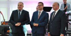 Starosta Pilski na obchodach jubileuszu 65-lecia Banku Spółdzielczego w Lipce