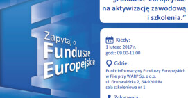 Spotkanie „Fundusze Europejskie na aktywizację zawodową i szkolenia”