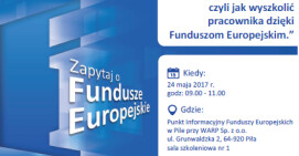 Zaproszenie na spotkanie pt. „Usługi rozwojowe dla MSP, czyli jak wyszkolić pracownika dzięki Funduszom Europejskim”