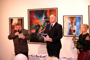 Artyści na dorocznym salonie