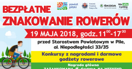 Zapraszamy na bezpłatne znakowanie rowerów. Będzie dużo atrakcji i niespodzianek