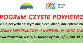 Program CZYSTE POWIETRZE. Zapraszamy mieszkańców na spotkanie  