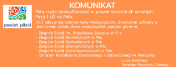 Komunikat Dyrektora Wydziału Oświaty
