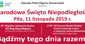 Starosta Pilski zaprasza do wspólnego świętowania Dnia Niepodległości