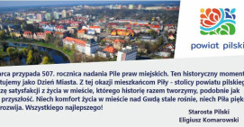 Z najlepszymi życzeniami dla mieszkańców Piły 