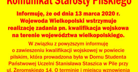 Kwalifikacja wojskowa wstrzymana!