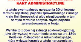 Ważne informacje z Wydziału Komunikacji o karach administracyjnych 