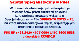 Wspieramy pilski szpital w walce z koronawirusem! Liczy się każda złotówka