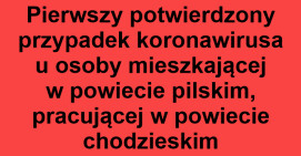Osoba z koronawirusem przebywała w kwarantannie