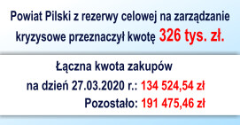 Zakupy środków ochronnych i do dezynfekcji ze środków Powiatu Pilskiego i Wojewody Wielkopolskiego