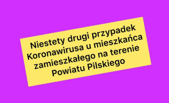 Drugi potwierdzony przypadek zakażenia koronawirusem