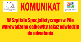 Całkowity zakaz odwiedzin w pilskim szpitalu! 