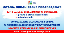 Ważne informacje dla organizacji pozarządowych w związku z pandemią koronawirusa 