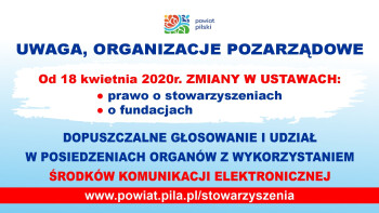 Ważne informacje dla organizacji pozarządowych w związku z pandemią koronawirusa 
