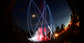 Akcja LIGHT THE SKY ze stadionu przy Okrzei w Pile