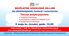 Tarcza antykryzysowa dla organizacji pozarządowych - bezpłatne szkolenie on-line