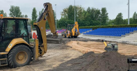 Budowa nowej bieżni na stadionie przy Okrzei w Pile 