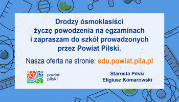 Powodzenia i zapraszamy do naszych szkół