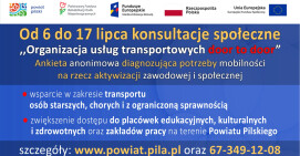 6-17 lipca konsultacje społeczne   „Kompleksowa koncepcja organizacji usług transportowych door-to-door”