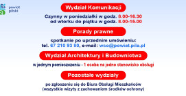 Ogłoszenie Starosty Pilskiego o zasadach obsługi interesantów