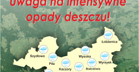 Uwaga na intensywne opady deszczu